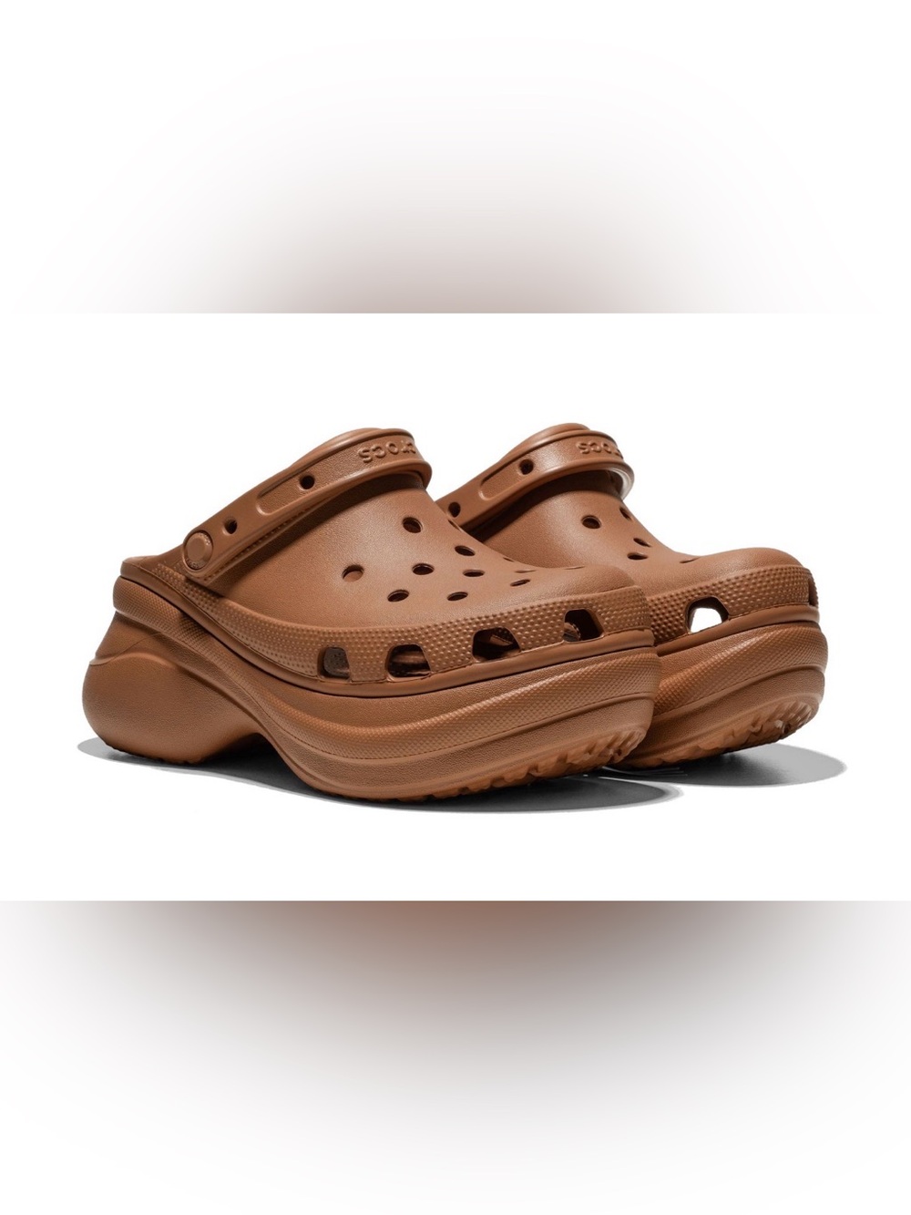 CROCS Women's Platform Bae Clog in Milk Chocolate